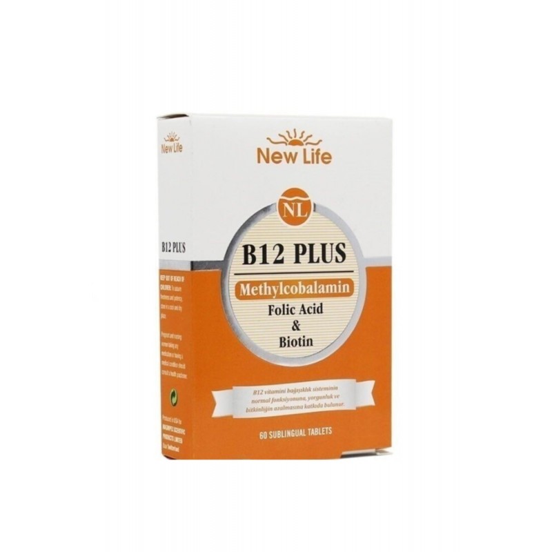 New Life B12 Plus 60 Dil Altı Tablet New Life B12 Plus 60 Dil Altı Tablet
