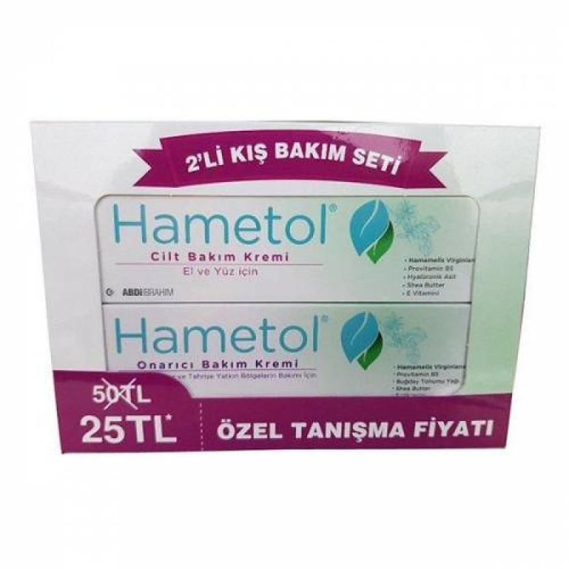 Hametol Onarıcı Bakım Kremi 30 gr + Cilt Bakım Kremi 30 gr Kış Bakım Seti