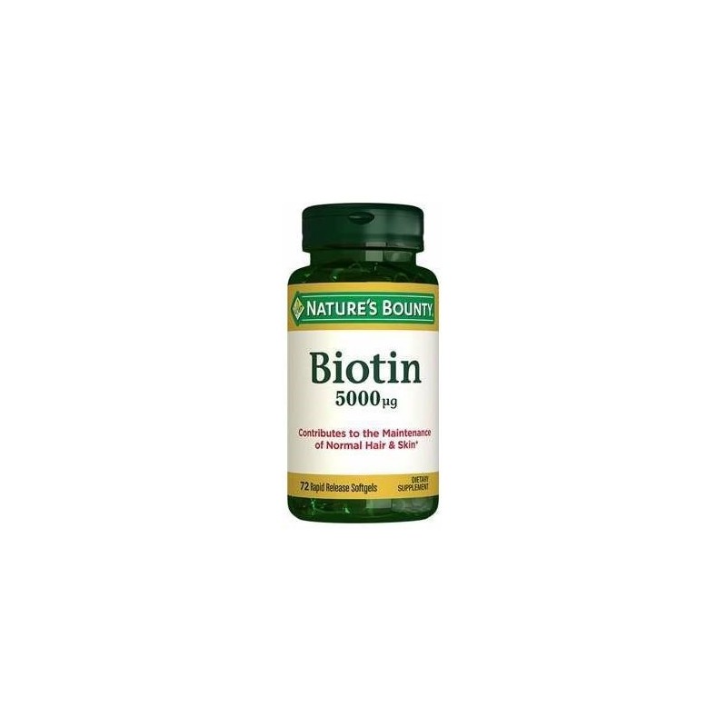 Nature's Bounty Biotin 5000 mg 72 Kapsül