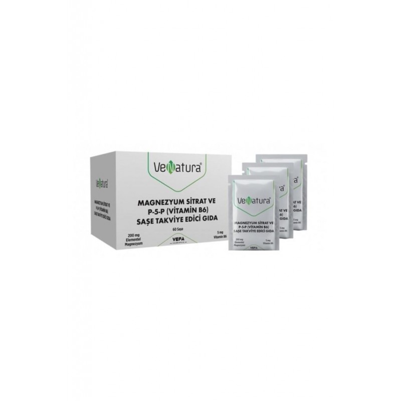 Venatura Magnezyum Sitrat ve P-5-P Vitamin B6 60 Saşe