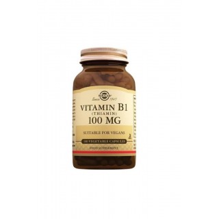 Solgar Vitamin B1 (Thiamin) 100 mg 100 Kapsül Solgar Vitamin B1 (Thiamin) 100 mg 100 Kapsül