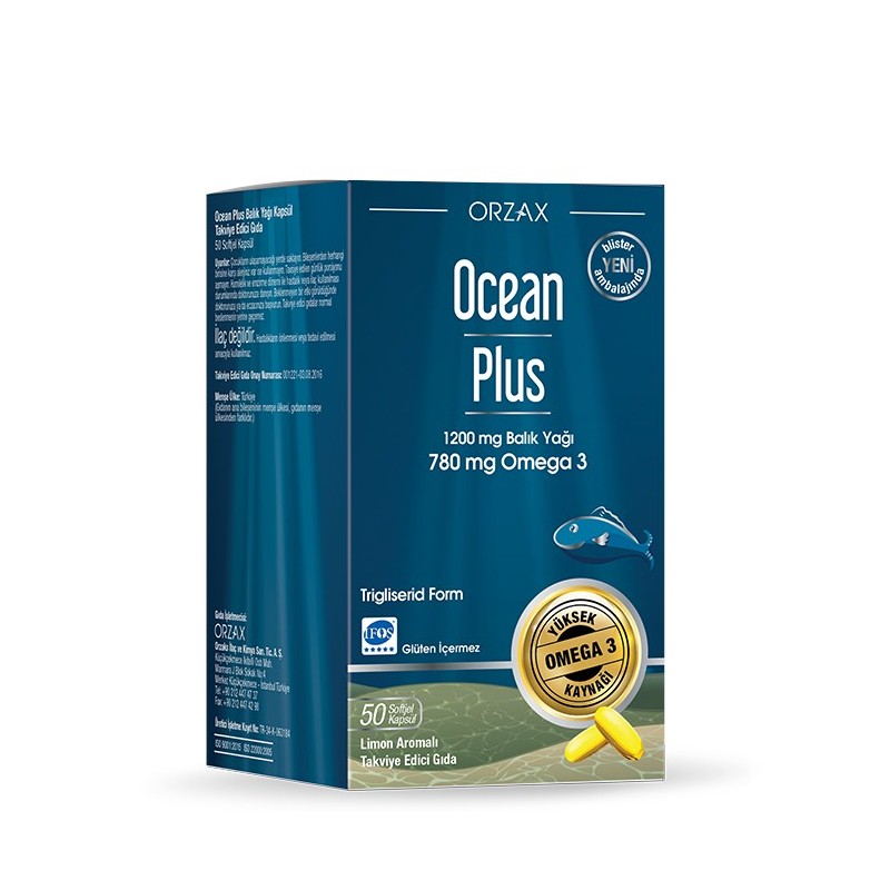 Ocean Plus 1200 mg 50 Kapsül Balık Yağı