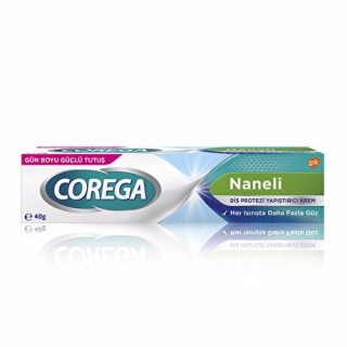 Corega Naneli 40 gr Diş Protezi Yapıştırıcı Krem Corega Naneli 40 gr Diş Protezi Yapıştırıcı Krem
