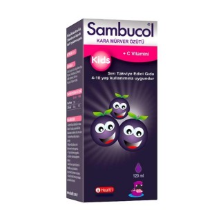 Sambucol Kids Kara Mürver Özütü 120 ml Şurup Sambucol Kids Kara Mürver Özütü 120 ml Şurup