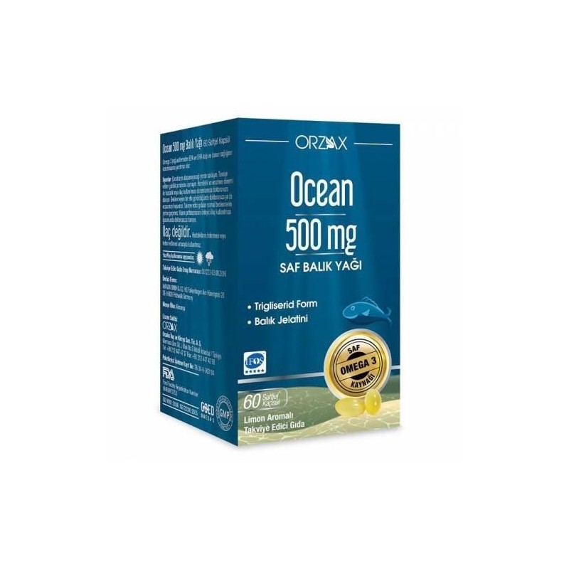 Ocean 500 mg 60 Kapsül Saf Balık Yağı